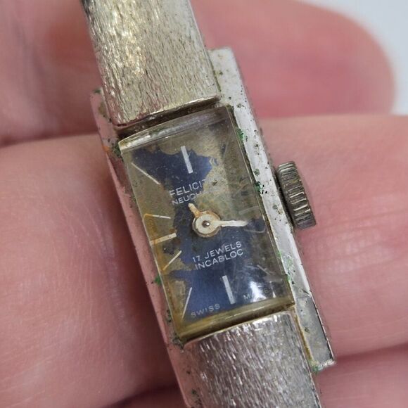 Felicitas Neuchatel Womens Watch 17 Jewels Incabloc Bangle Bracelet Silver main image 10